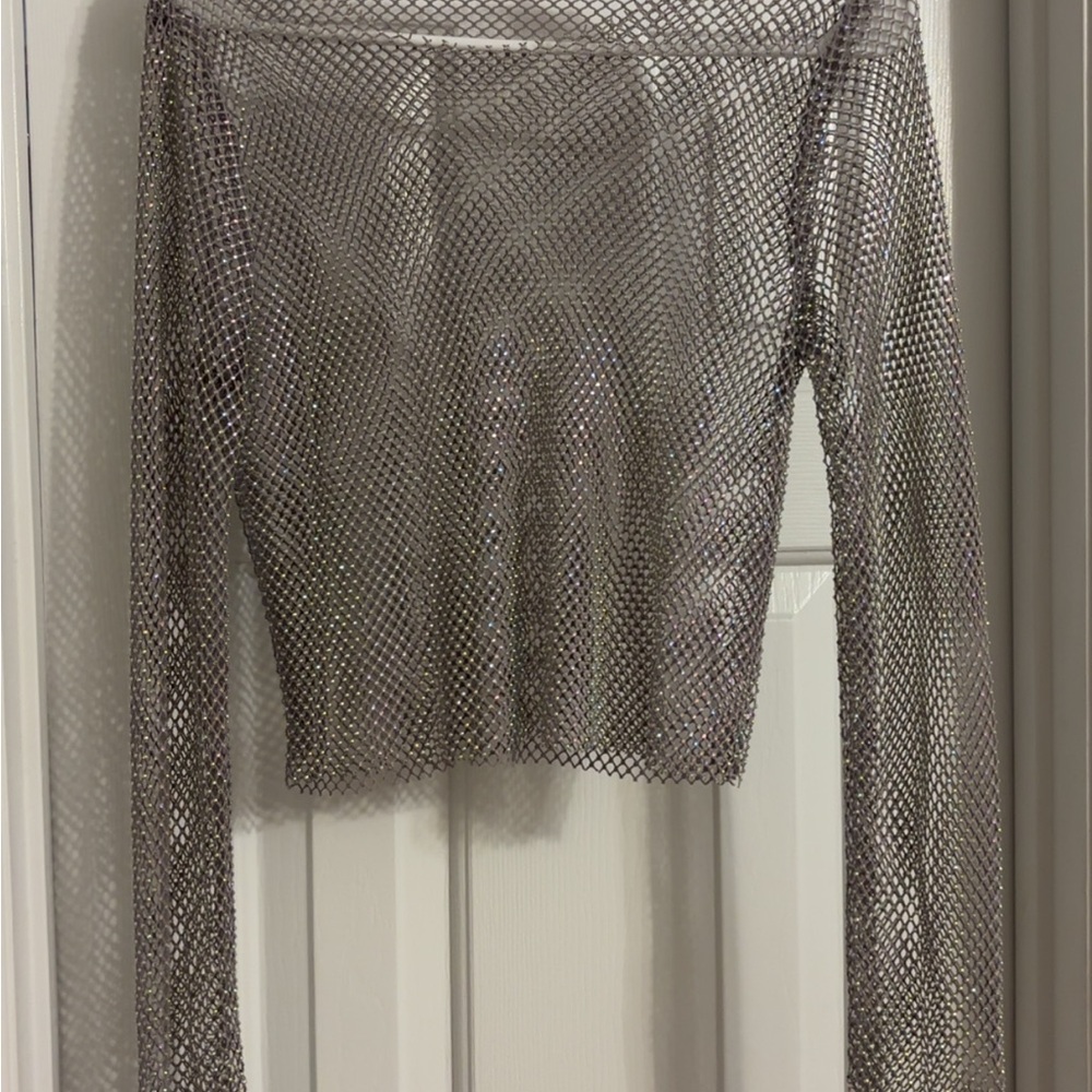 Silver Mesh Top